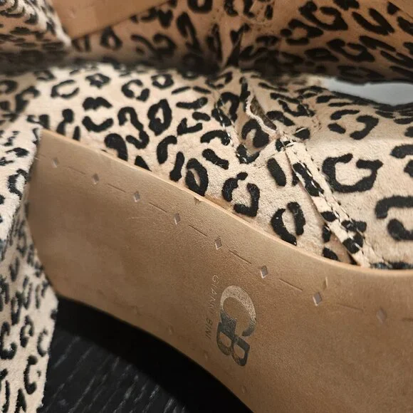 Gianni Bini Cheetah Tan Ankle Boots, size 10M - Picture 6 of 14